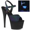 Pleaser - ADORE709REFL Sandale à bride à la cheville, Pole dance chaussures - Chaussures de pole dance - Vert/Noir Product image